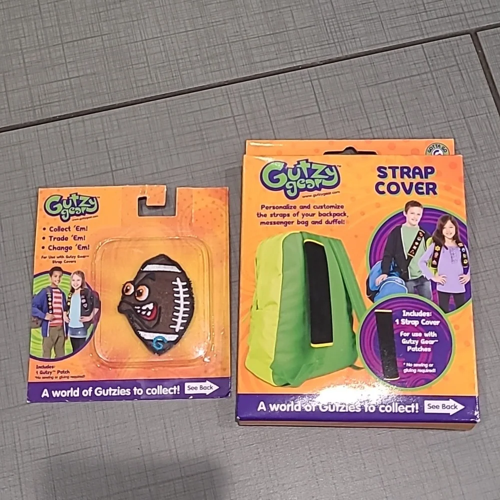Gutzy Gear Backpack Strap Cover & Football Patch NWT